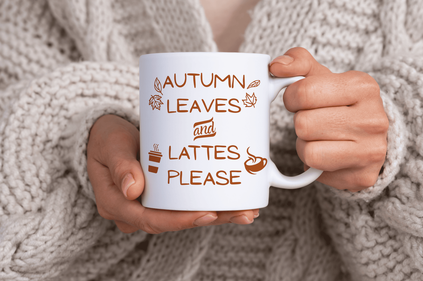 'Autumn Leaves & Lattes Please' 11oz Ceramic Mug