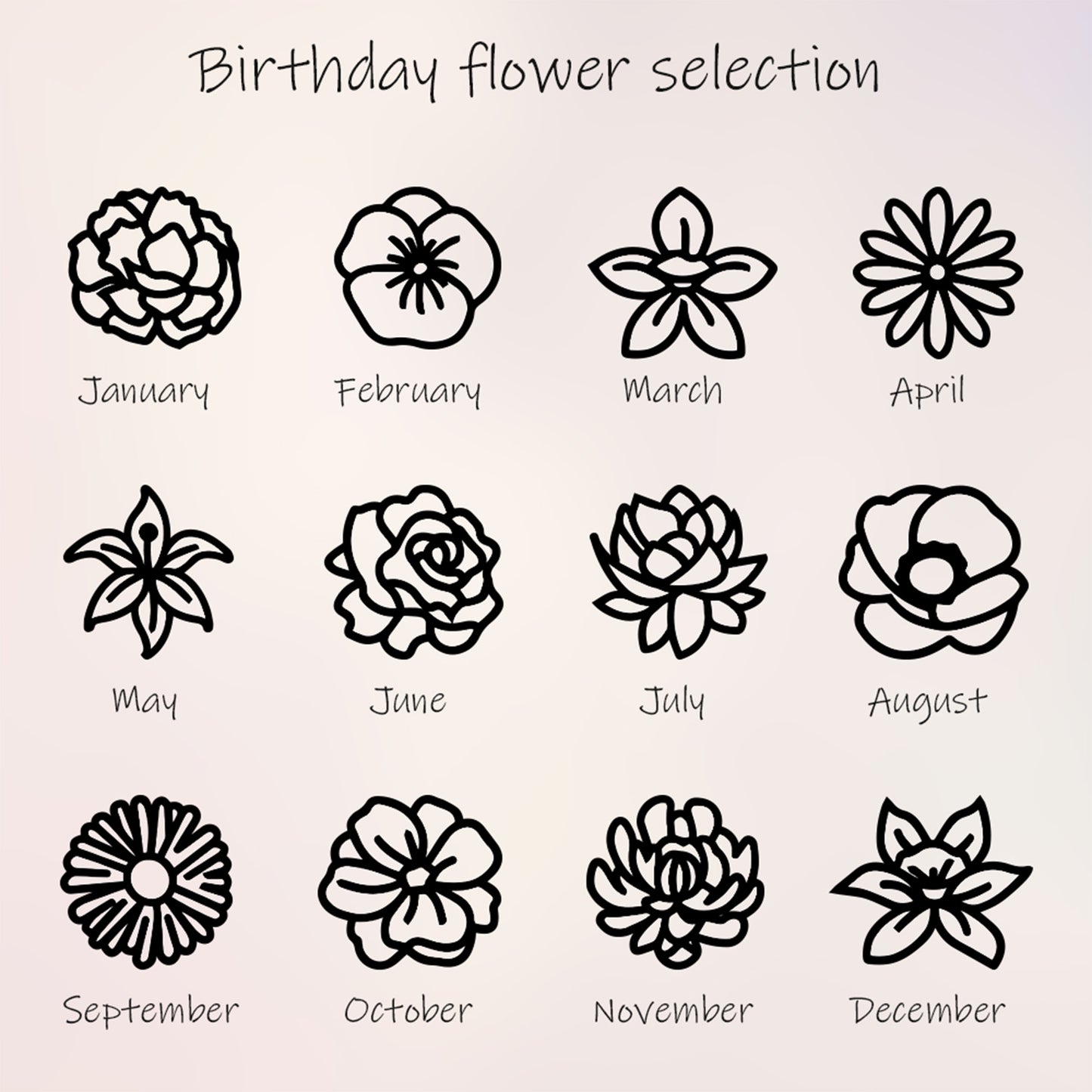 Custom Name & Birth Flower Cross Car Charm
