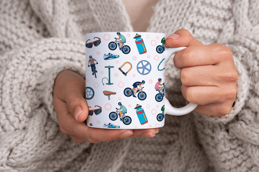 Biking Inspired Print 11oz Ceramic Mug
