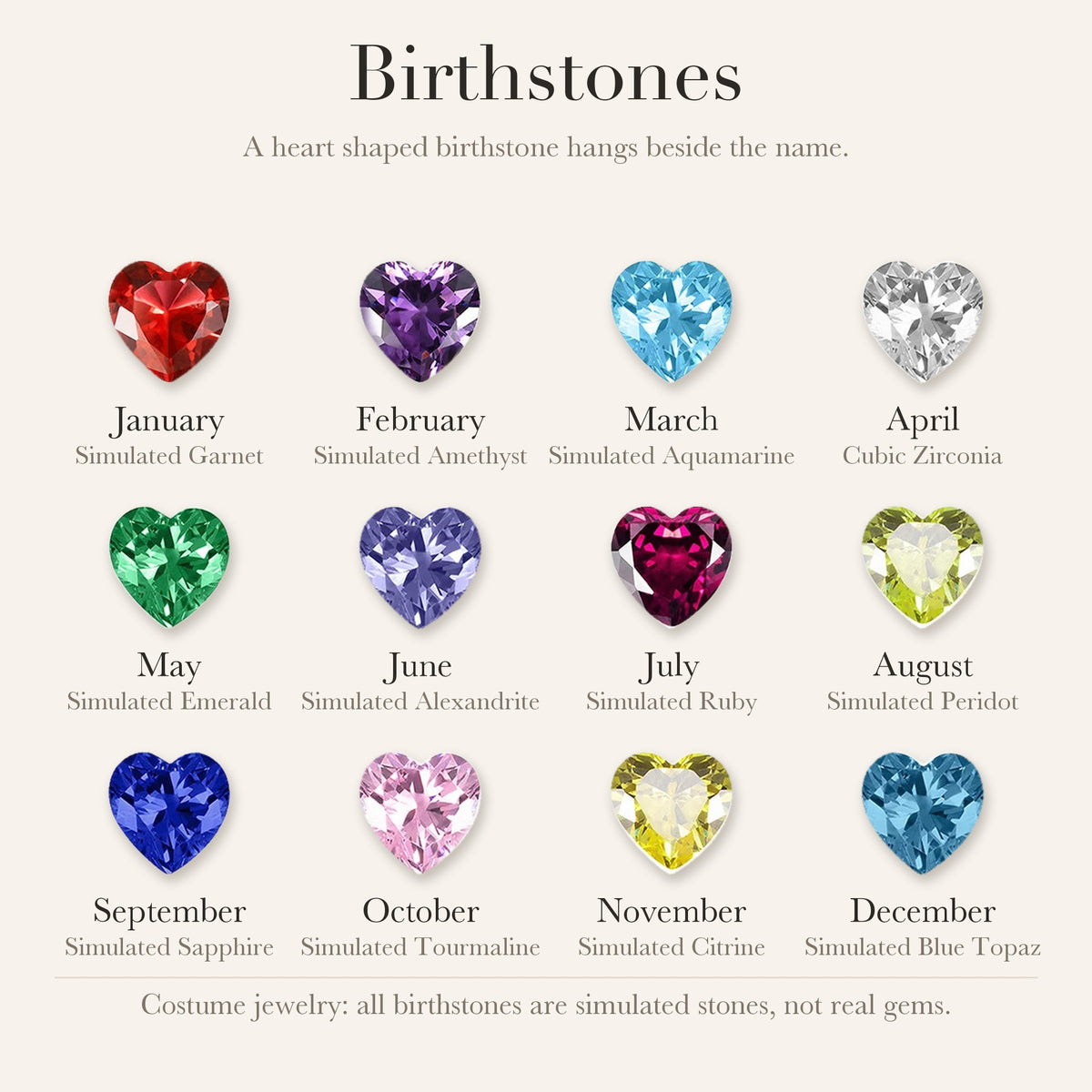 Sideways name necklace with heart birthstone photo 7
