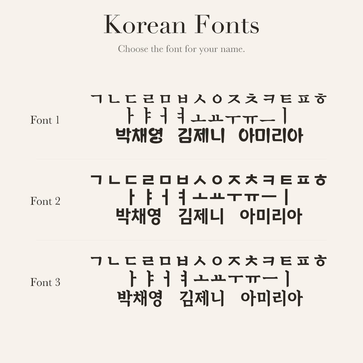 Birth Flower & Birthstone Korean Name Necklace