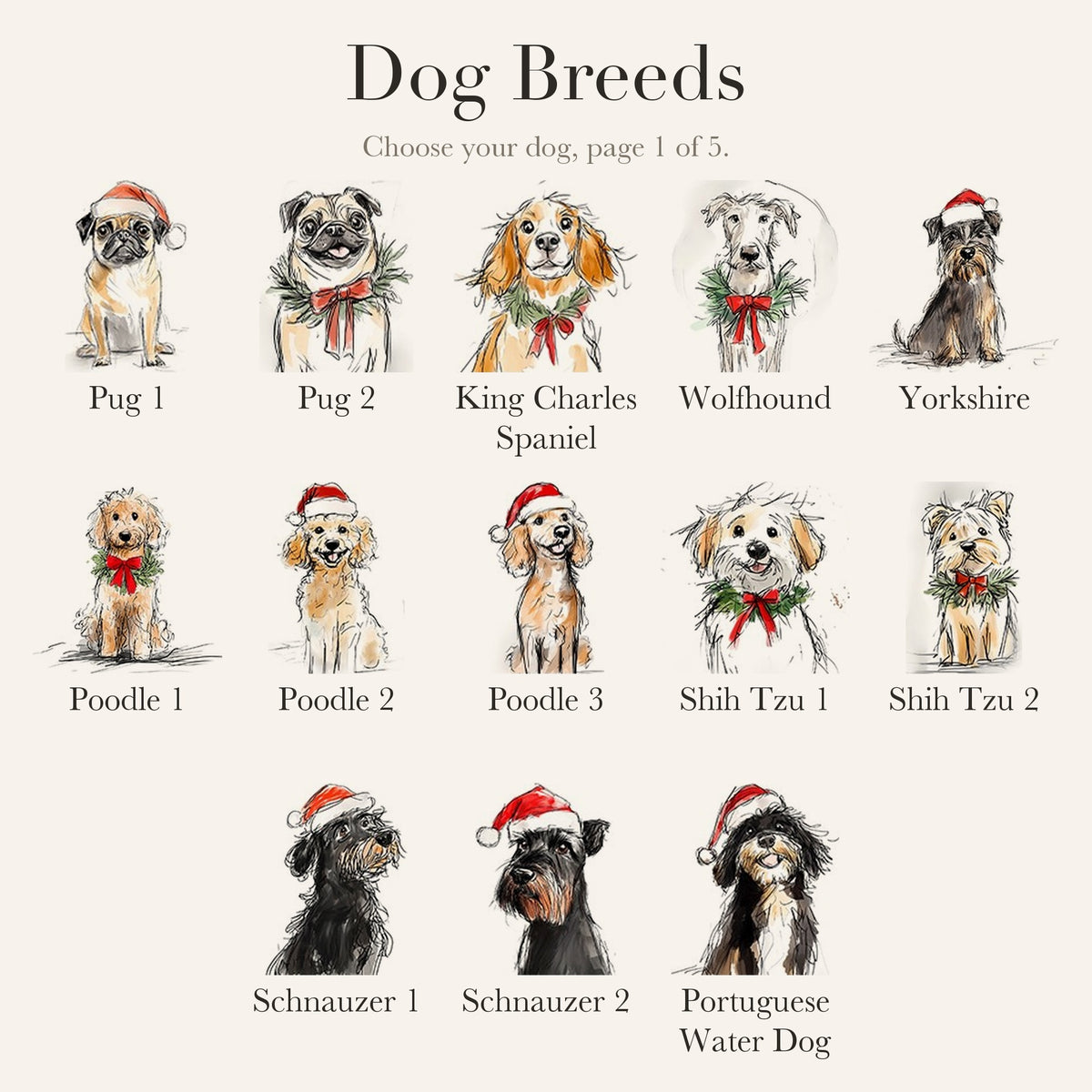 Dog breed chart