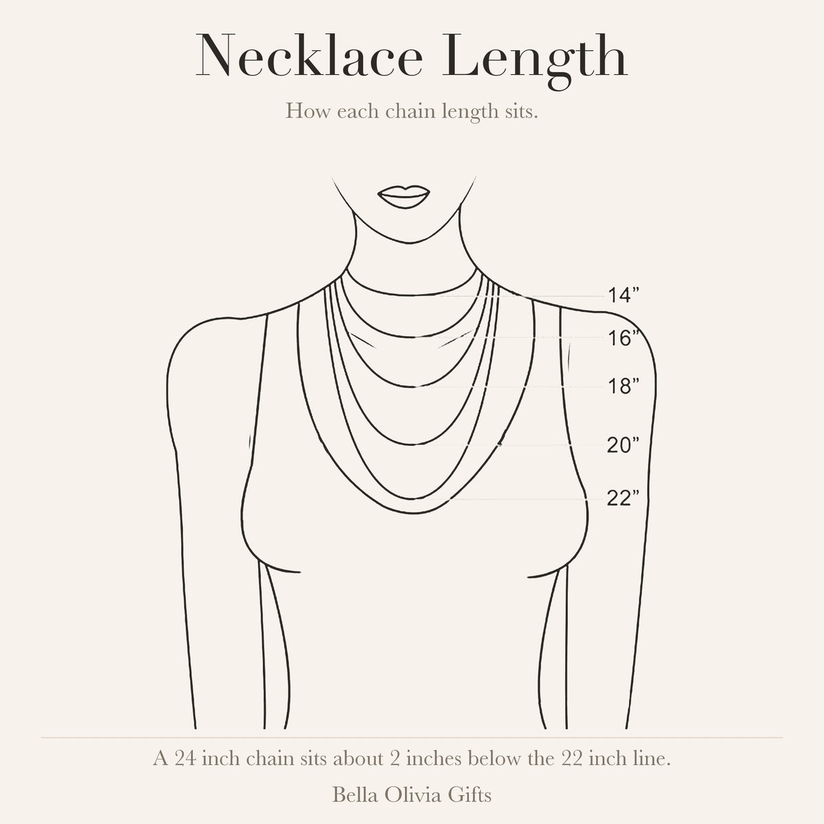 Necklace length guide