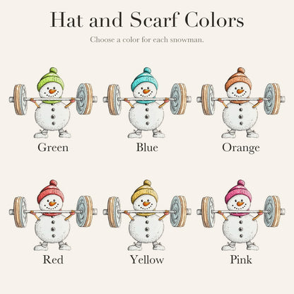 Snowman hat and scarf color chart