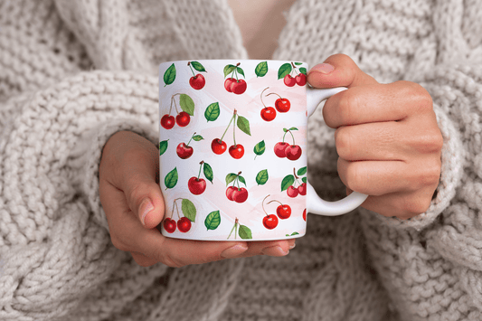 Cherry Watercolor Print 11oz Ceramic Mug