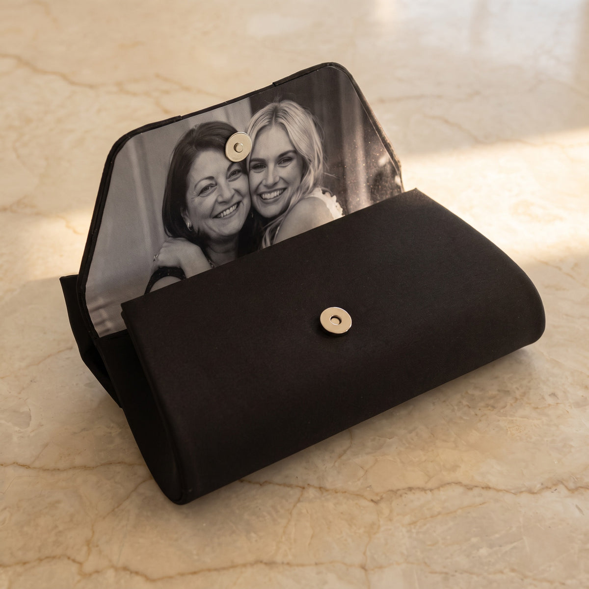 Pochette con fiocco e foto personalizzata