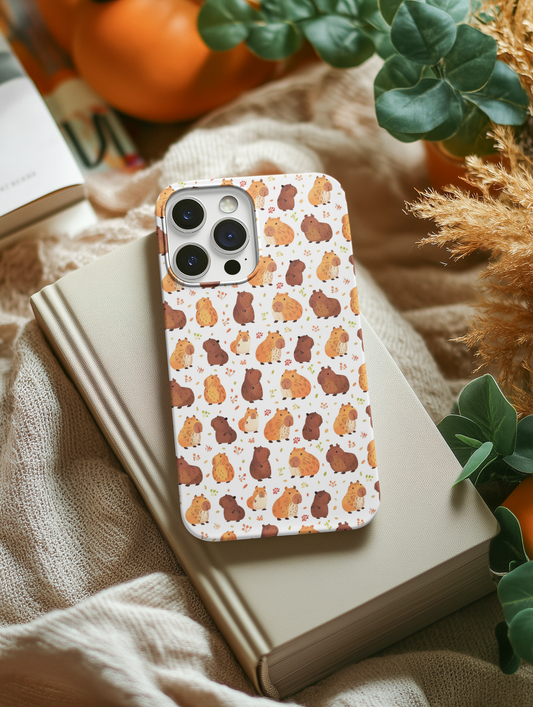Kawaii Watercolor Capybara Phone Case