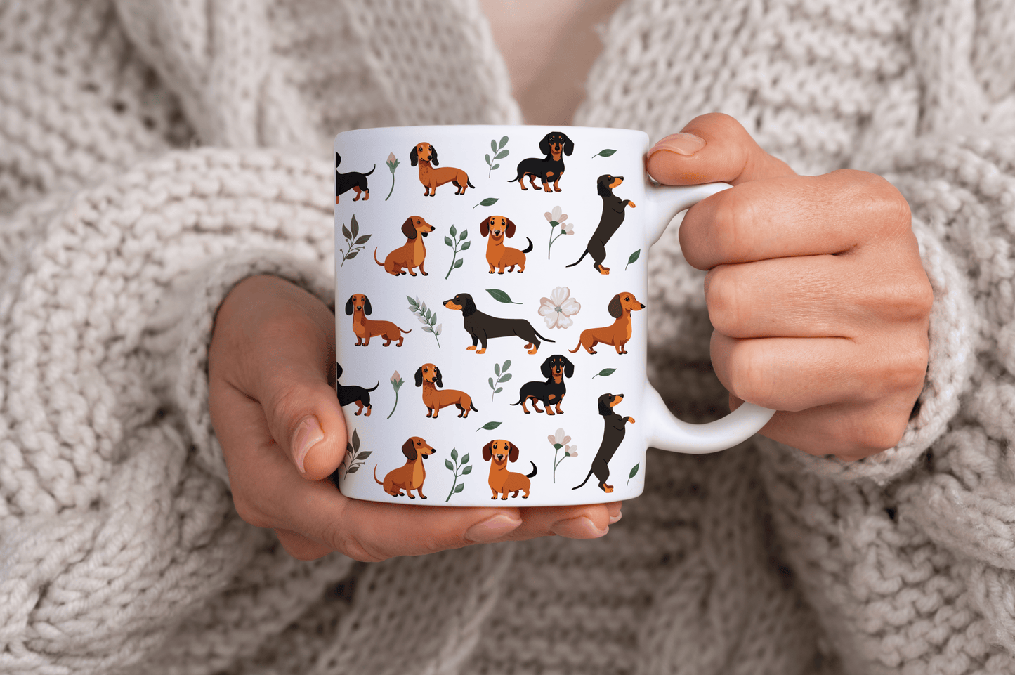 Dachshund Dog Print 11oz Ceramic Mug