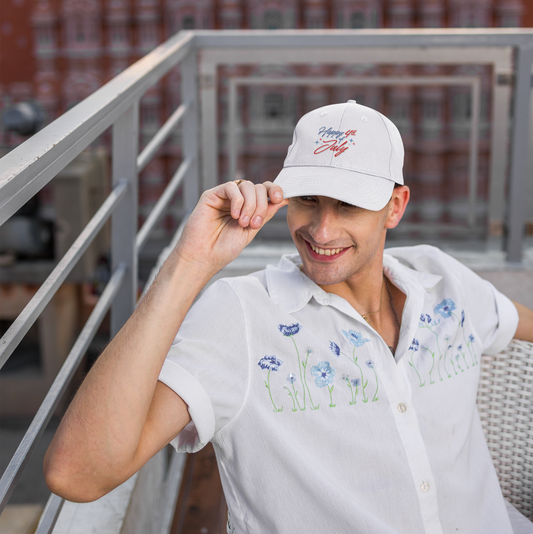 "Happy 4th of July" Classic Cotton Dad Cap
