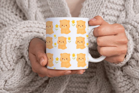 Kawaii Watercolor Style Groundhog Print 11oz Ceramic Mug
