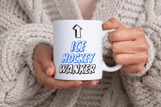 Ice Hockey Wanker Funny Ice Hockey Themed 11oz Ceramic Mug