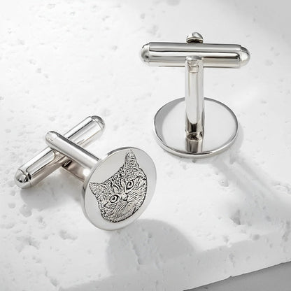 Custom Cufflinks with Pet Portrait