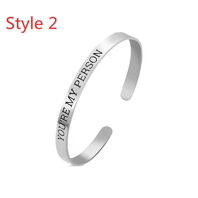 Custom Engraved Adjustable Bangle