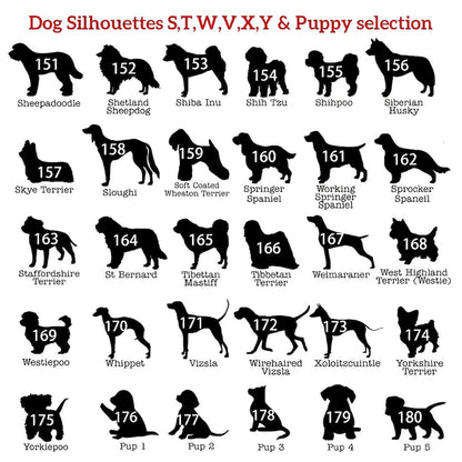 Personalised Dog Silhouette Wooden Ornament