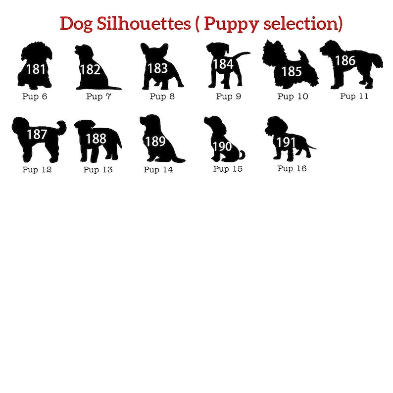 Personalised Dog Silhouette Wooden Ornament