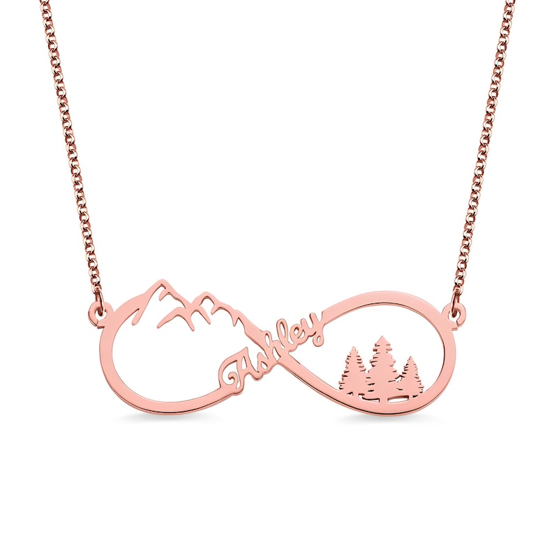 Mountain Infinity Name Necklace