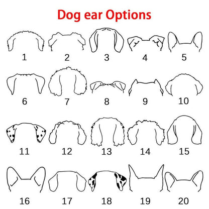 Personalized Dog Ear Glass Can