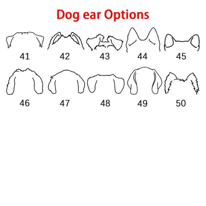 Personalized Dog Ear Glass Can
