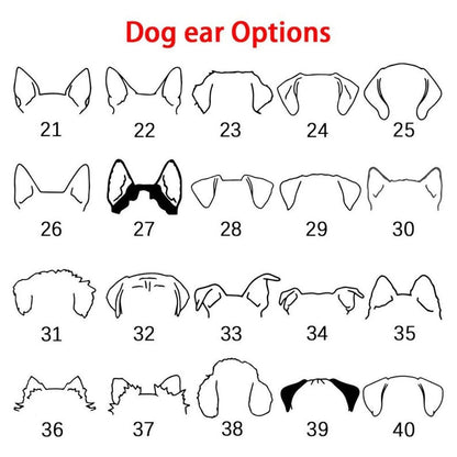 Personalized Dog Ear Glass Can