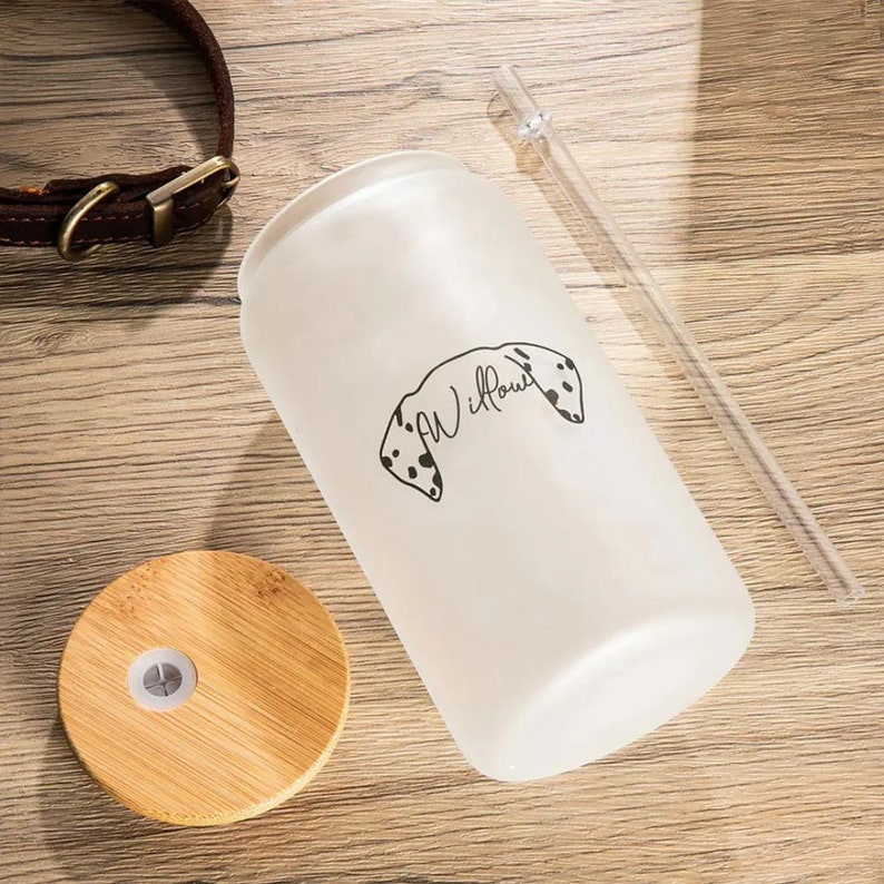 Personalized Dog Ear Glass Can