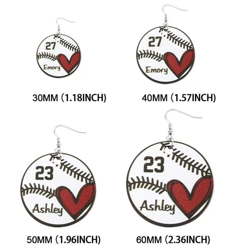 Custom Baseball/Softball Earrings