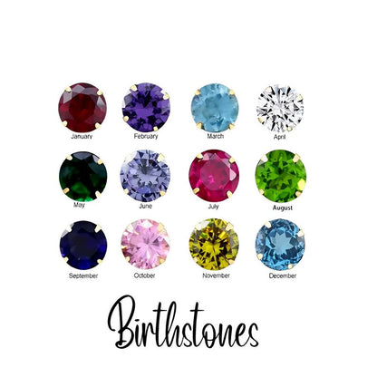 Custom Hummingbird Birthstone Necklace