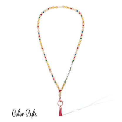 Personalized Bohemian Beaded Lanyard