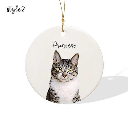 Custom Christmas Pet Portrait Ornament