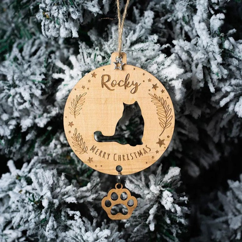 Custom Cat Silhouette Ornament