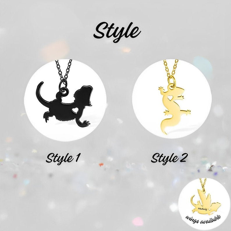 Personalized Bearded Dragon Necklace