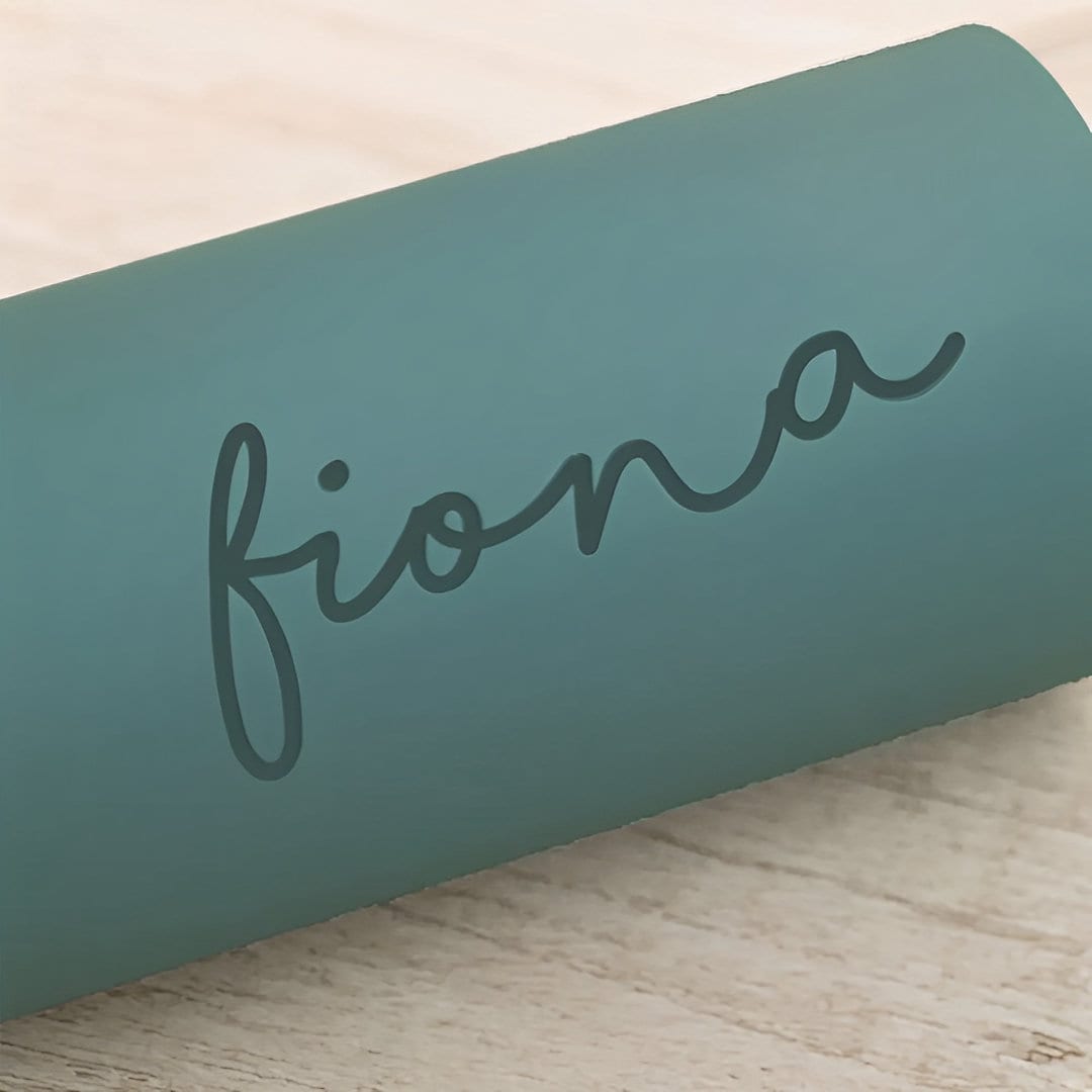 Custom Name Glass Tumbler with Straw