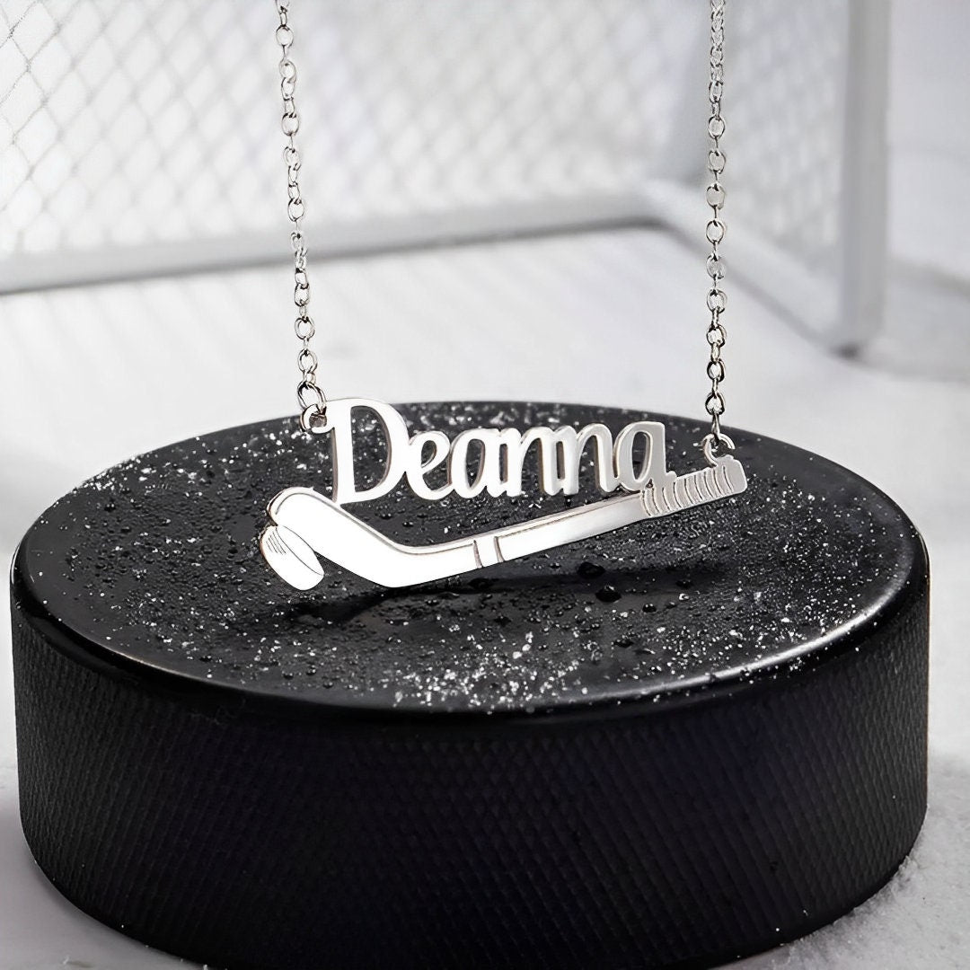 Hockey Necklace Customized with Name