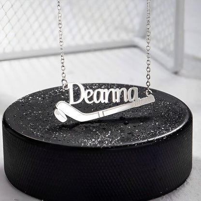 Hockey Necklace Customized with Name