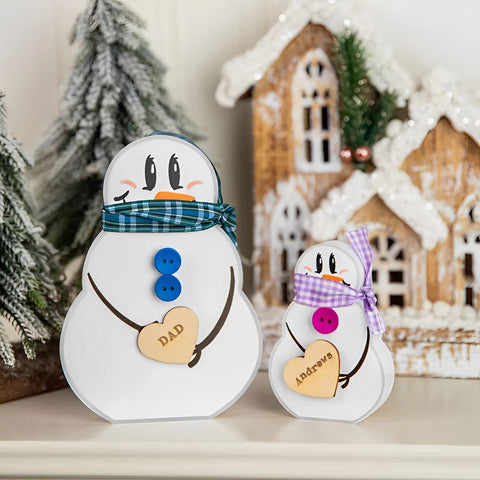 Personalized Christmas Snowman Mini Ornament