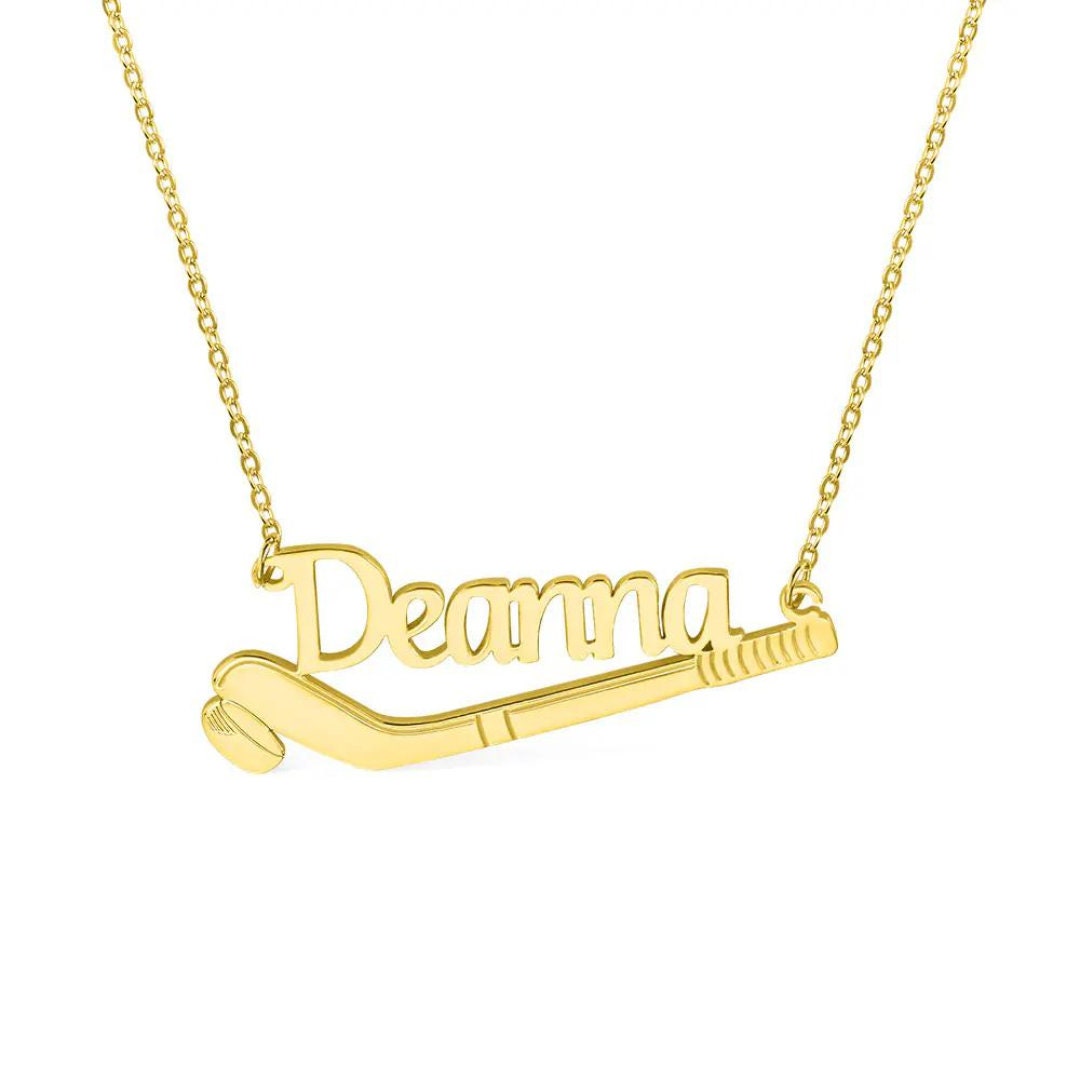 Hockey Necklace Customized with Name
