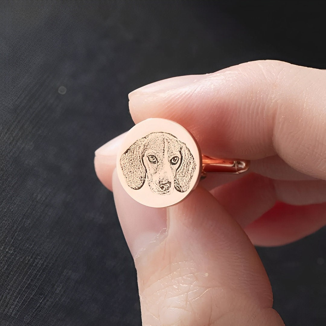 Custom Cufflinks with Pet Portrait
