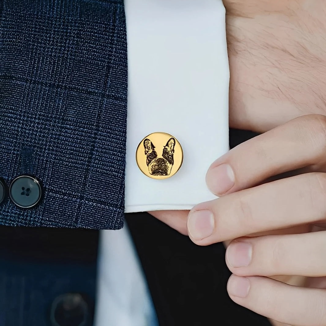 Custom Pet Portrait Cufflinks