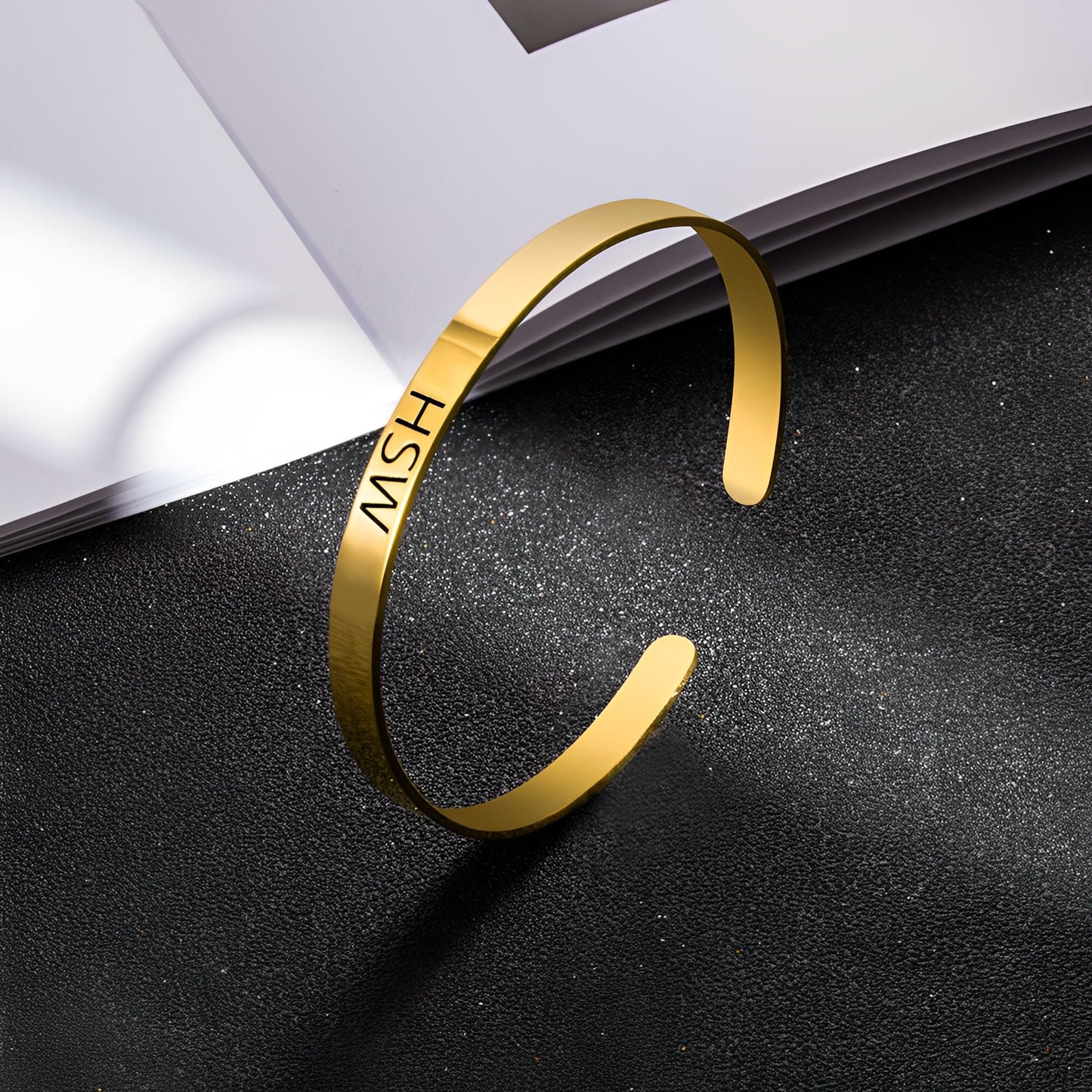 Custom Engraved Adjustable Bangle