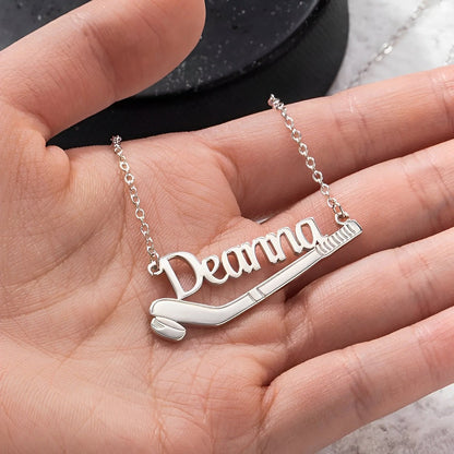 Hockey Necklace Customized with Name