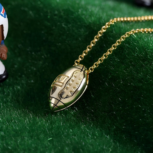Customized Engraved Football Necklace