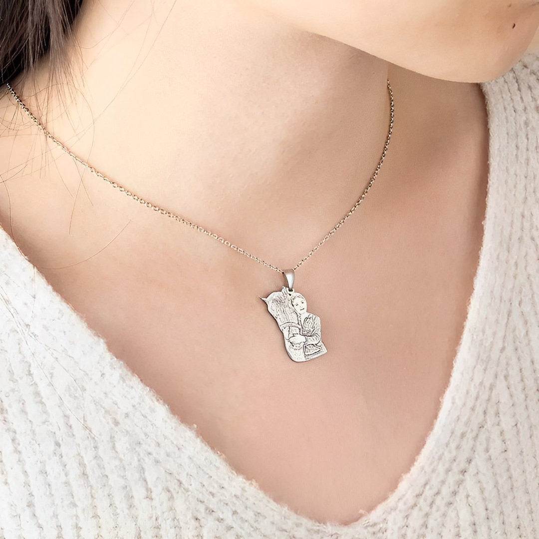 Custom Name Horse Portrait Necklace