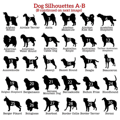 Personalised Dog Silhouette Wooden Ornament