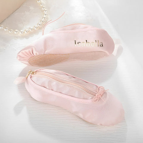 Ballet Shoe Mini Cosmetic Bag with Custom Name