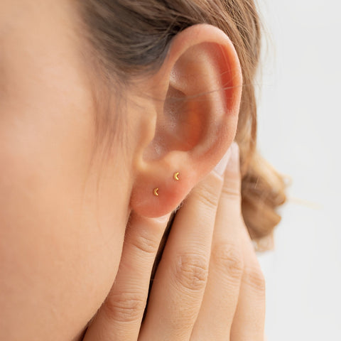 Mini Moon Earrings