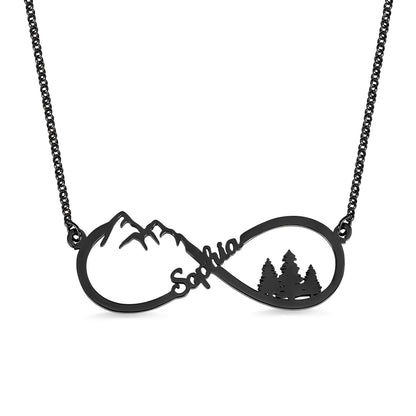 Mountain Infinity Name Necklace