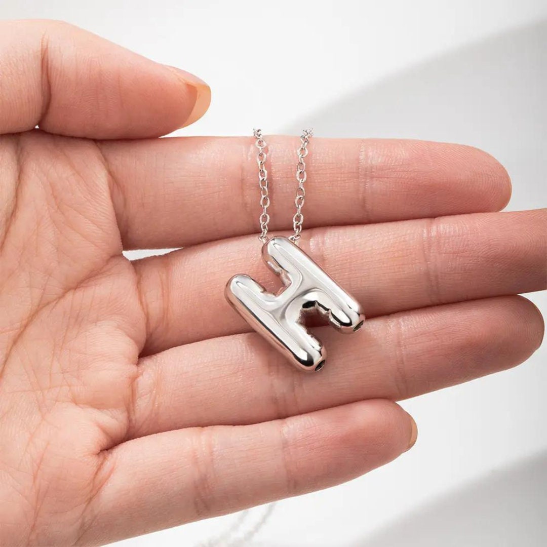 Personalized Balloon Letter Necklace