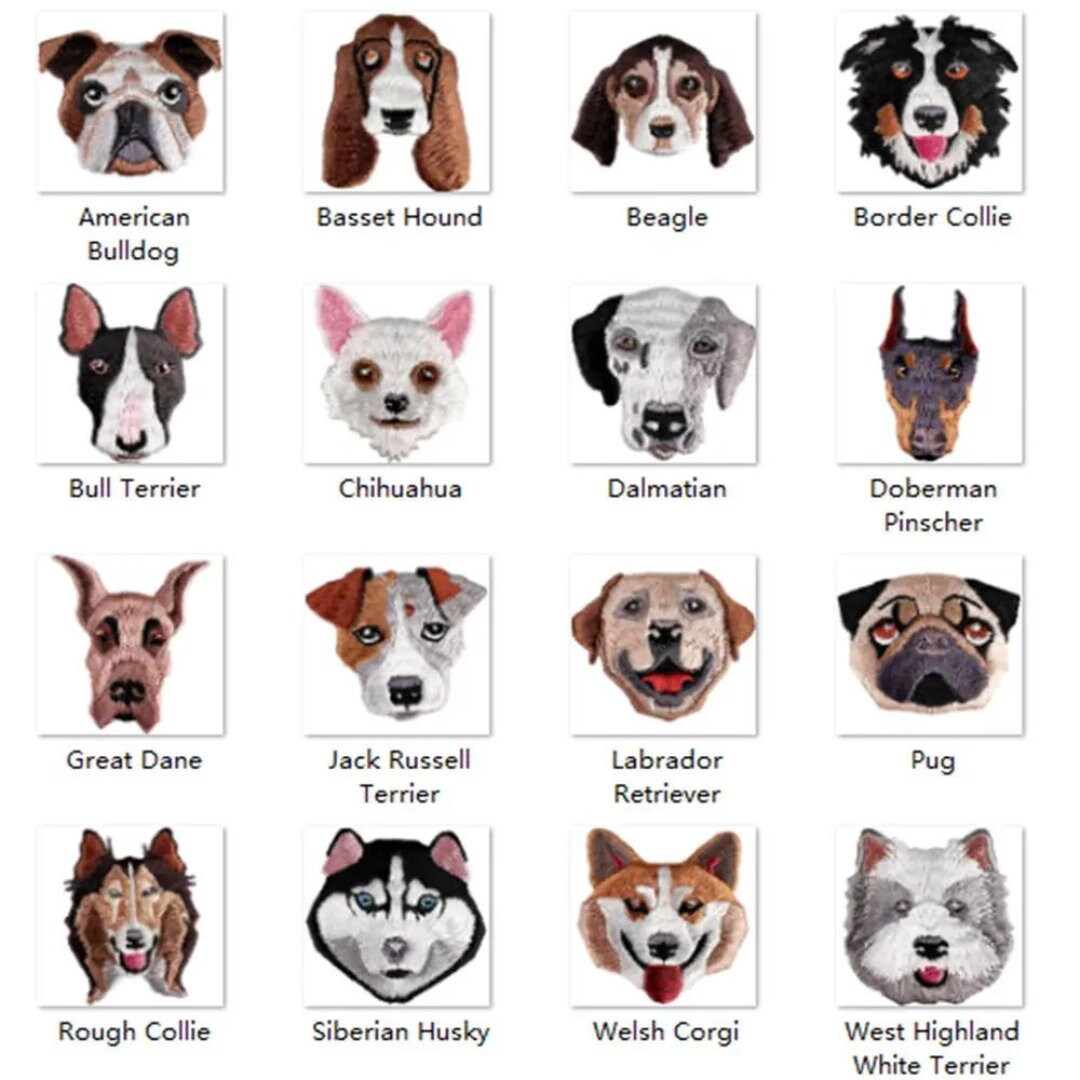 Embroidered Dog and Owner Baseball Caps with Breed & Custom Names