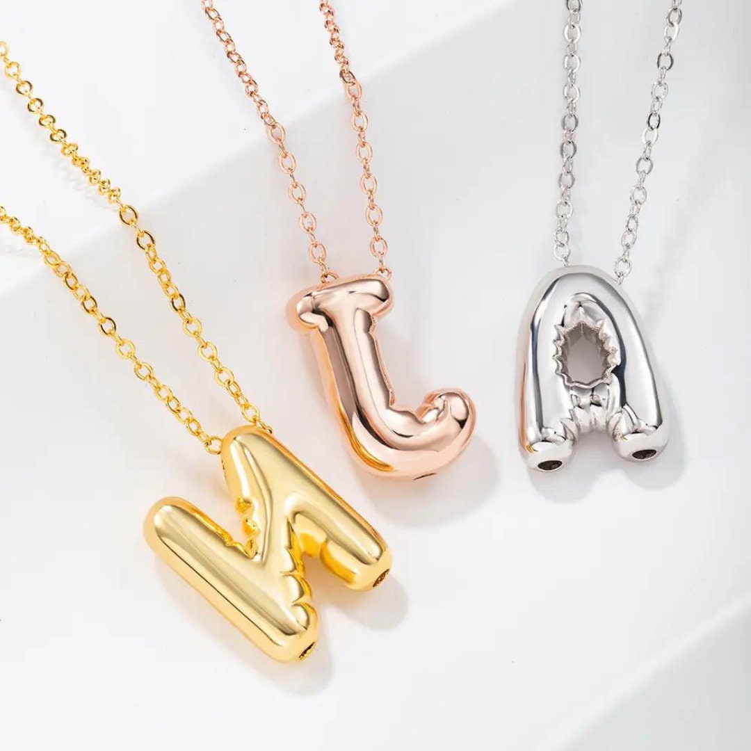 Personalized Balloon Letter Necklace