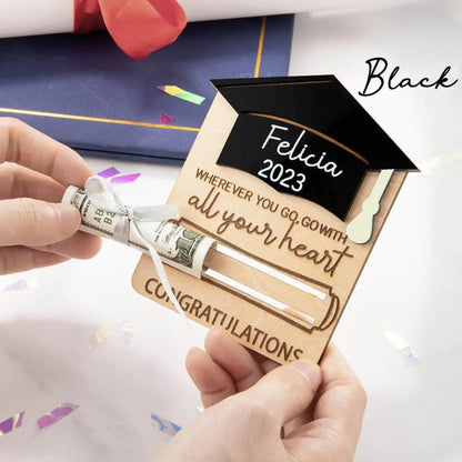 Personalized Graduation Money Holder with Engraved Message