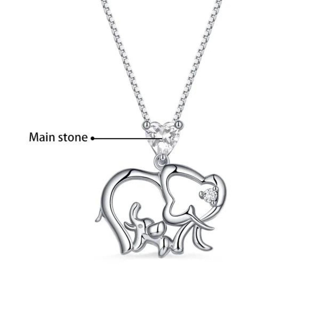 Customized Birthstone Elephant Necklace